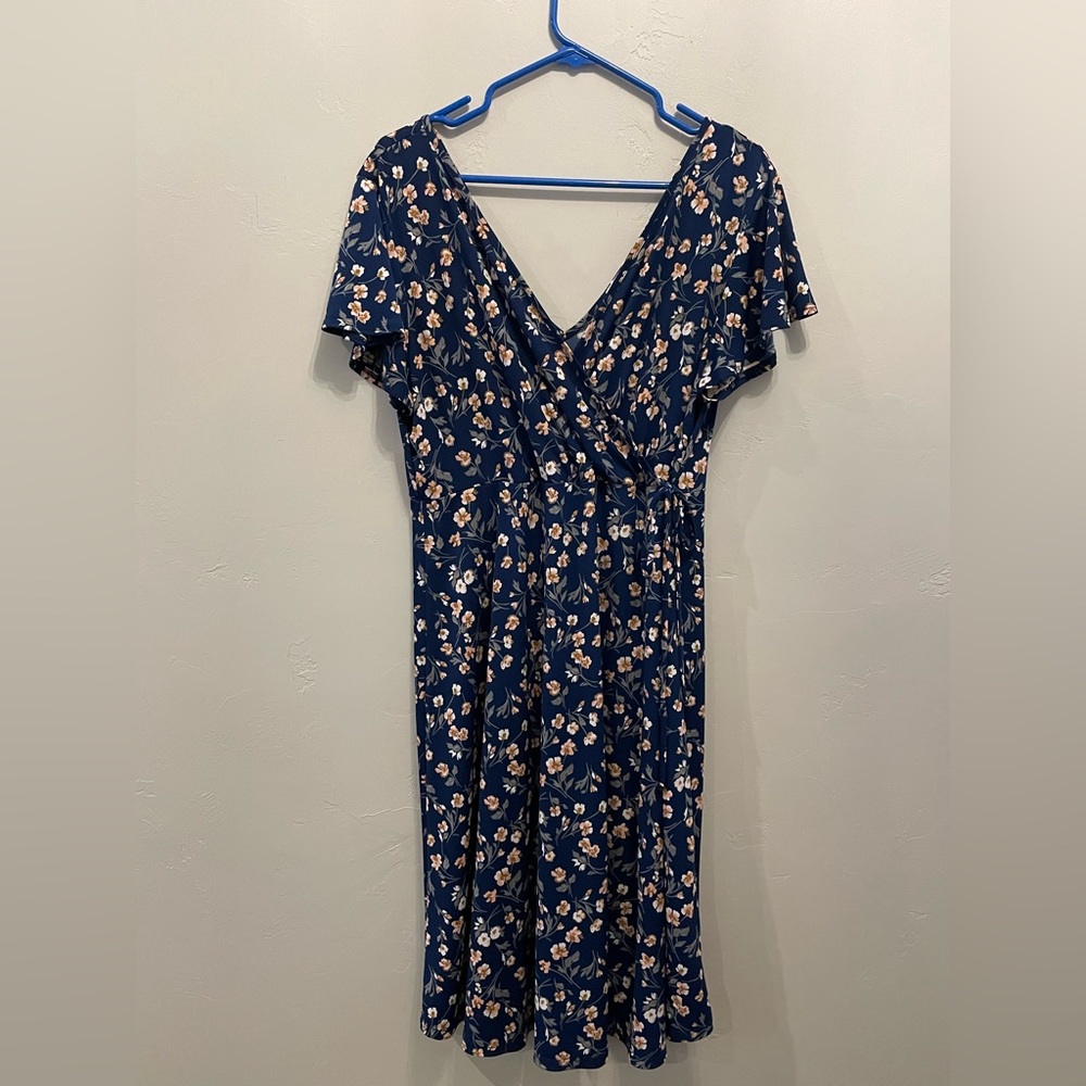 Maternity Faux Wrap Knit Dress